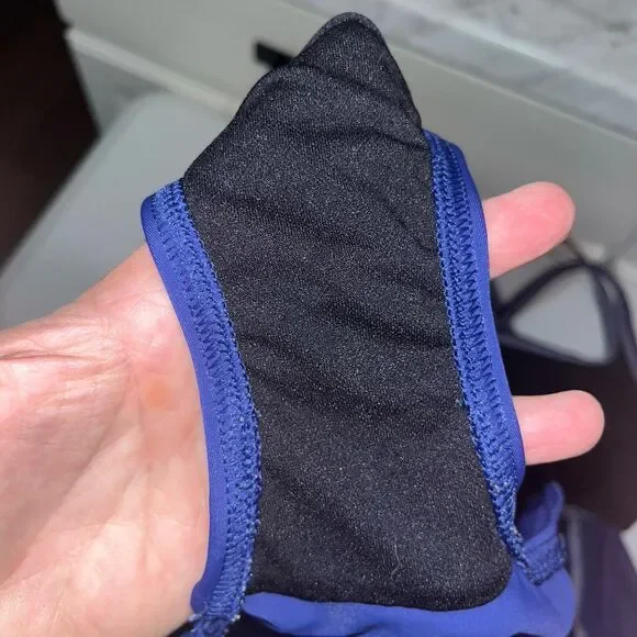 Lands End Women’s Tankini Set 8 Navy Blue Cross Back Modest Preppy Athletic - Picture 8 of 13